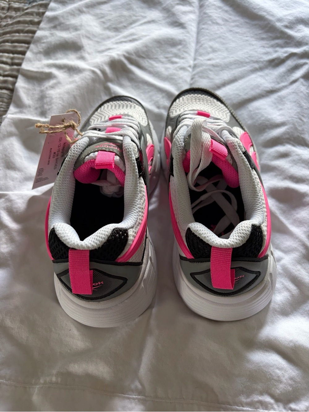 Reebok Kids Sneakers in White, Hot Pink & Black